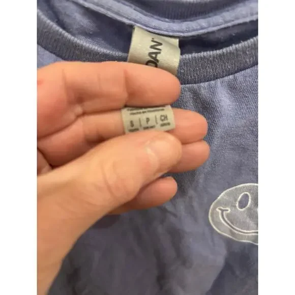 Palmetto Moon Blue “Be Happy” Smiley Graphic T-Shirt, Short Sleeve Tee, Youth S - Picture 5 of 5